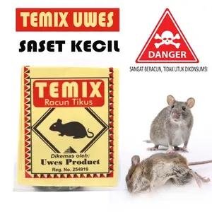 Temix racun hama tikus babi mati kering ecer per sacet kecil harga per pcs RF317RF