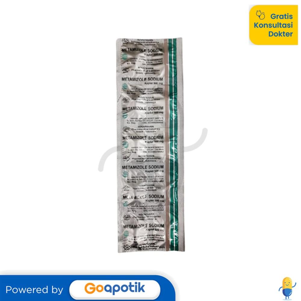 METAMIZOLE SODIUM NOVAPHARIN 500 MG STRIP 10 KAPLET
