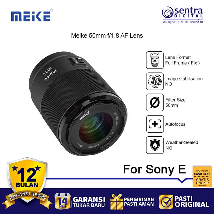 Gambar Meike AF 50mm f/1.8 Full Frame Lens for Sony E-mount Mirrorless Camera dari Sentra Digital Kota Surabaya Tokopedia