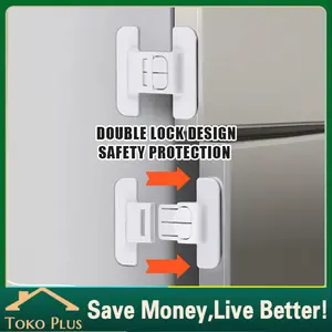 Kunci Pengaman Kulkas & Laci - Multifungsi Safety Lock Pengunci Anak - Kunci Kulkas Pengaman Anak Pengunci Pintu kulkas Laci Safety Lock