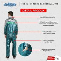 Gambar Jas Hujan Elmondo 901 Setelan Jaket Celana Dewasa Unisex - Biru dari Motocraft IDN Kab. Tangerang 3 Tokopedia