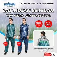 Gambar Jas Hujan Elmondo 901 Setelan Jaket Celana Dewasa Unisex - Biru dari Motocraft IDN Kab. Tangerang 2 Tokopedia