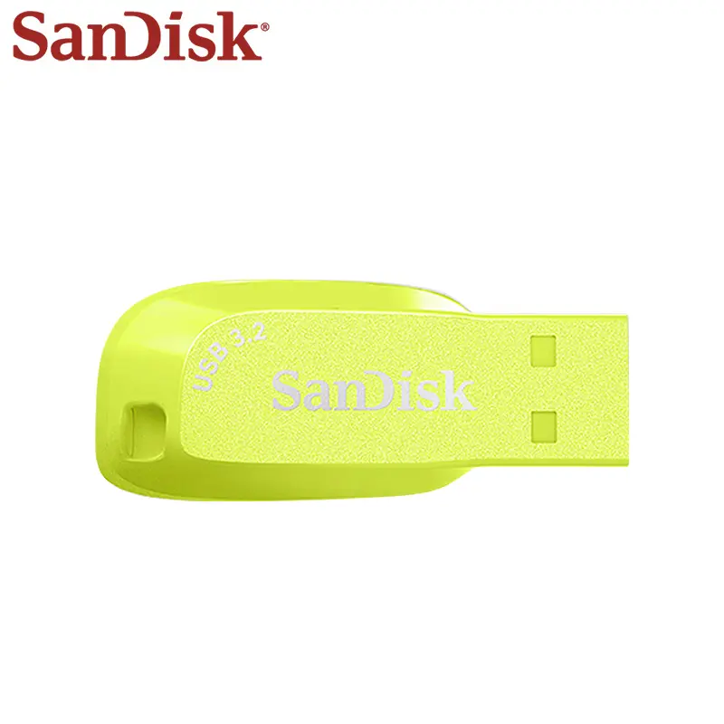 SanDisk USB 3.2 Gen1 CZ410 USB drive 64GB 128GB 32GB Yellow Pendrive Bule USB Flash Drive For PC 100% Original Fashionable 2PAUH