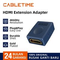 Gambar CABLETIME HDMI Female to Female Adapter HDMI Coupler High Quality - 4K dari Inprotek Kota Administrasi Jakarta Barat 1 Tokopedia