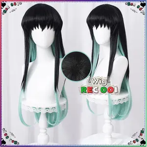 Wig Muichirou Cosplay Tokitou Muichirou Wig Demon Slayer Orang Dewasa/Anak-Anak Dapat Menggunakannya 1