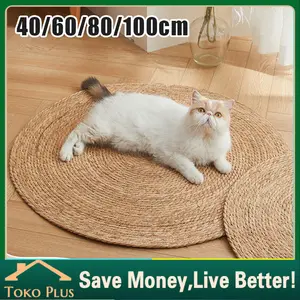 Cakaran Alas Pengasah Cat Natural Sisal Scratcher Mat Alas Garukan Kucing Pet Sleep Mat 100CM