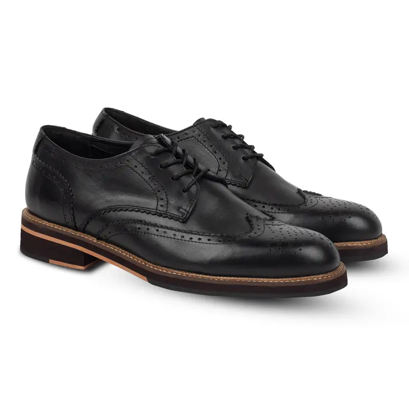 Blake Brogues Black - Nappa Milano - Sepatu Pantofel Pria 0