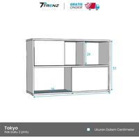 Gambar Trenz Furniture - Rak buku multifungsi tokyo 2P rak display aesthethic pintu sliding Termurah Kayu - SW-LS dari Trenz Furniture Kota Surabaya 4 Tokopedia