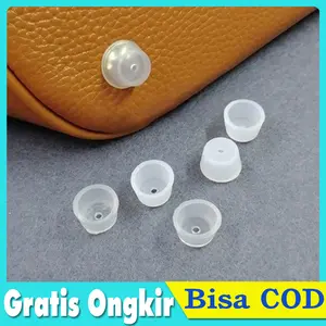 Tas Aksesoris Stud Cover Silikon Pelindung Kaki Tas isi 4 Pcs