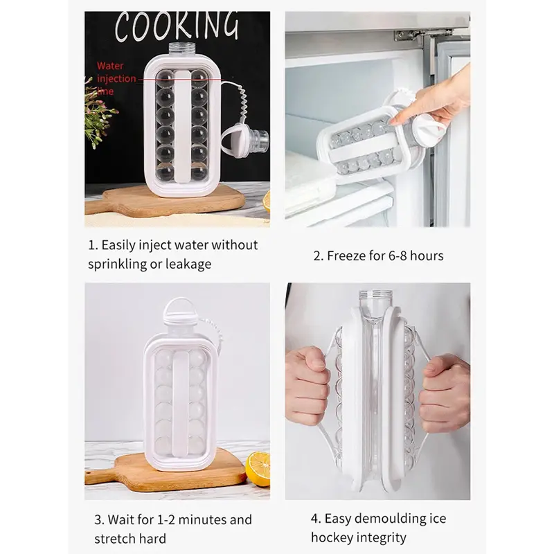 Botol Cetakan Pencetak Es Batu Bulat 12 Grid Ice Cube Mold Berkualitas 2