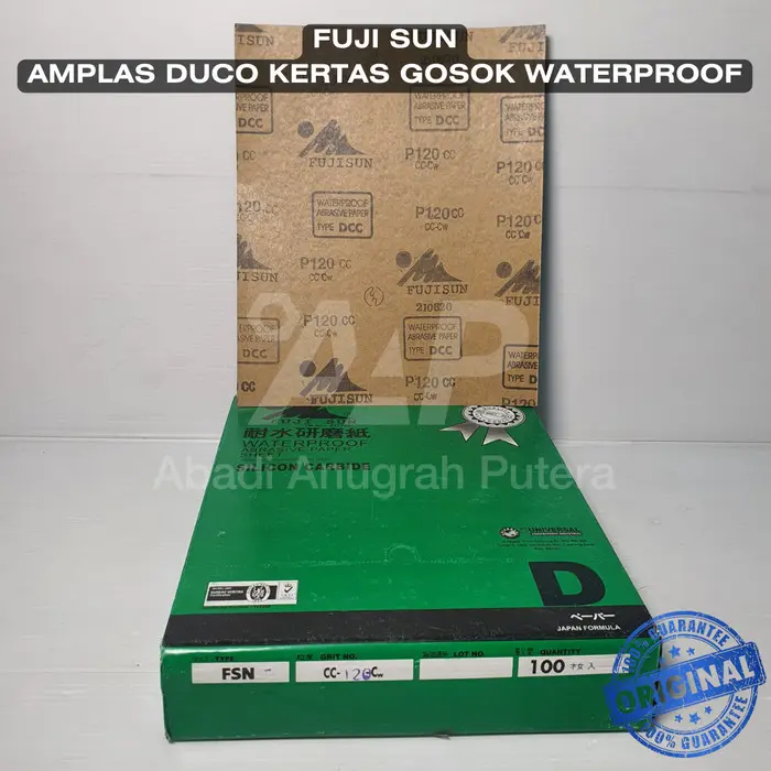 AMPLAS DUCO KERTAS GOSOK Waterproof FUJI SUN  Grit No. 120 150 240 360 500 600