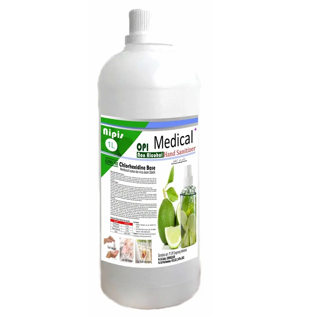 Hand sanitizer Cair 1 liter tanpa alkohol bahan aktif Chlorhexidine C236 Tangan