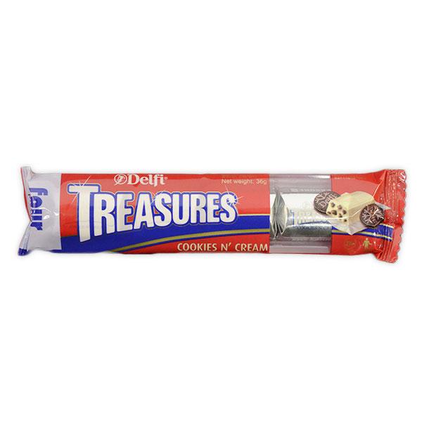 Gambar DELFI TREASURES COOKIES & CREAM 36 GR dari Foodmart Samarinda Kota Samarinda Tokopedia