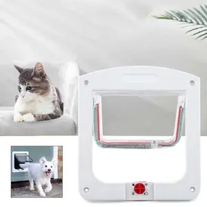Pintu Masuk Kucing Magnetic Flap Door 4 Way Lock Pet Door