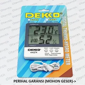 DEKKO 642N THERMOMETER WITH HYGROMETER DIGITAL - HUMIDITY TEMPERATURE 642 N - TERMOMETER HIGROMETER RUANGAN ASLI
