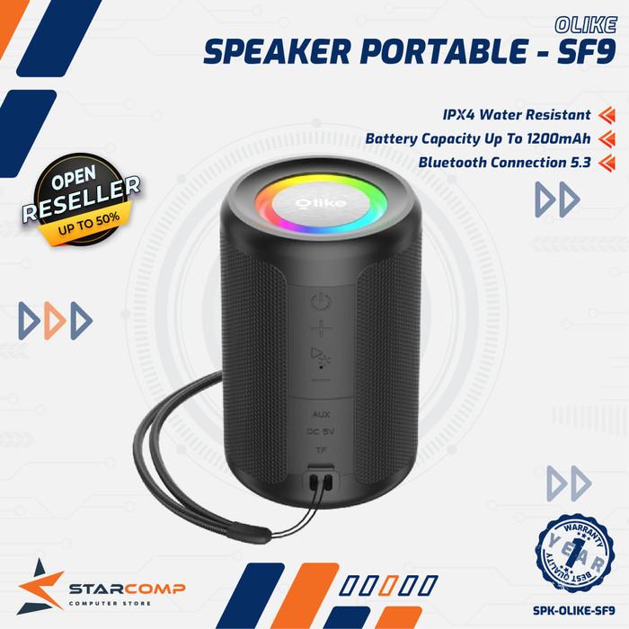 Gambar OLIKE Speaker Wireless SF9 Portable HiFi Sound Stereo LED Light | IPX4 dari Starcomp Purwokerto Kab. Banyumas Tokopedia