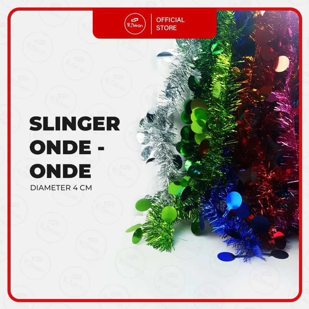 Slinger Ornamen Onde Onde Polkadot Tinsel Hantaran Dekorasi Pesta Ulang Tahun  Natal