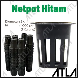 Netpot 5 cm Hitam Net pot Wadah Media Tanam Hidroponik Grosir KN001-H