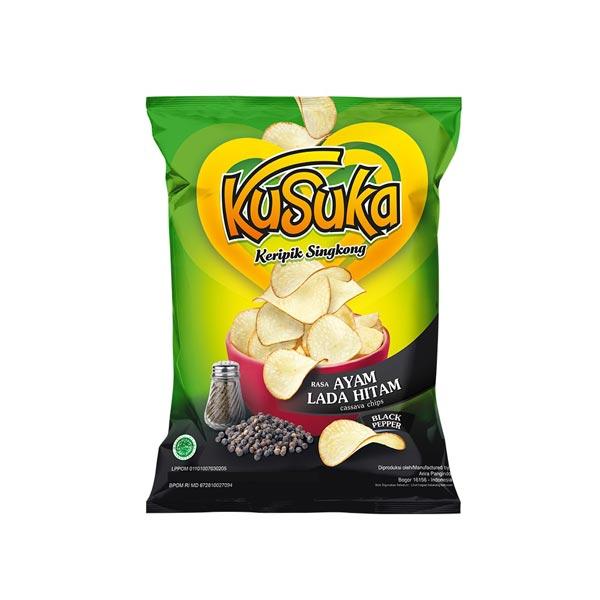 Gambar Kusuka Kripik Singkong Ayam Lada Hitam 60Gr dari Hypermart Panakkukang 2 Kota Makassar Tokopedia