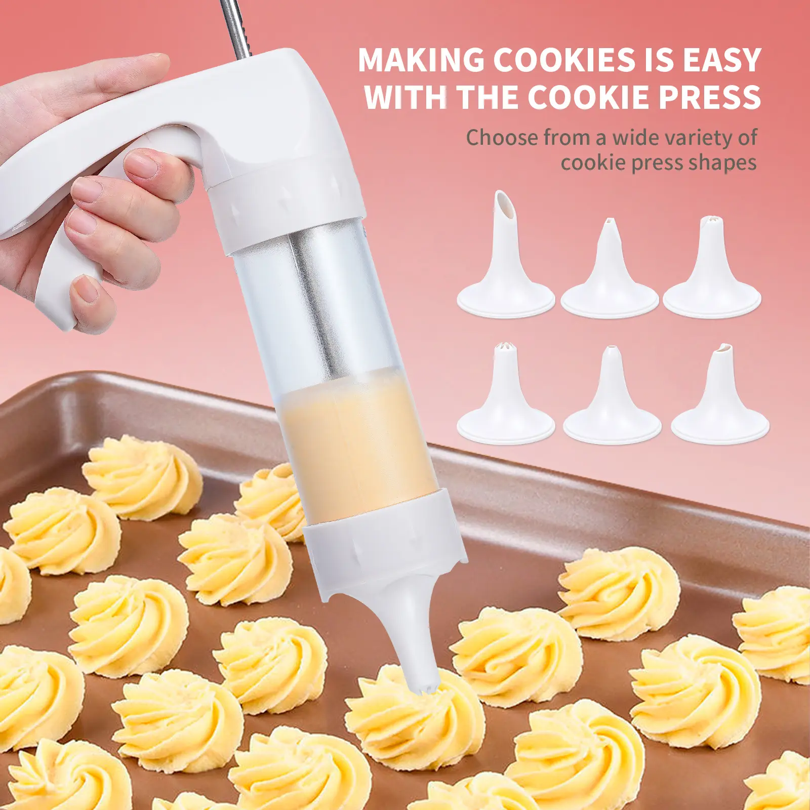 Biscuit Pastry Gun Home Cake Biscuit Pipe Tool Point Nozzle Pastry Maker Cream Biscuit