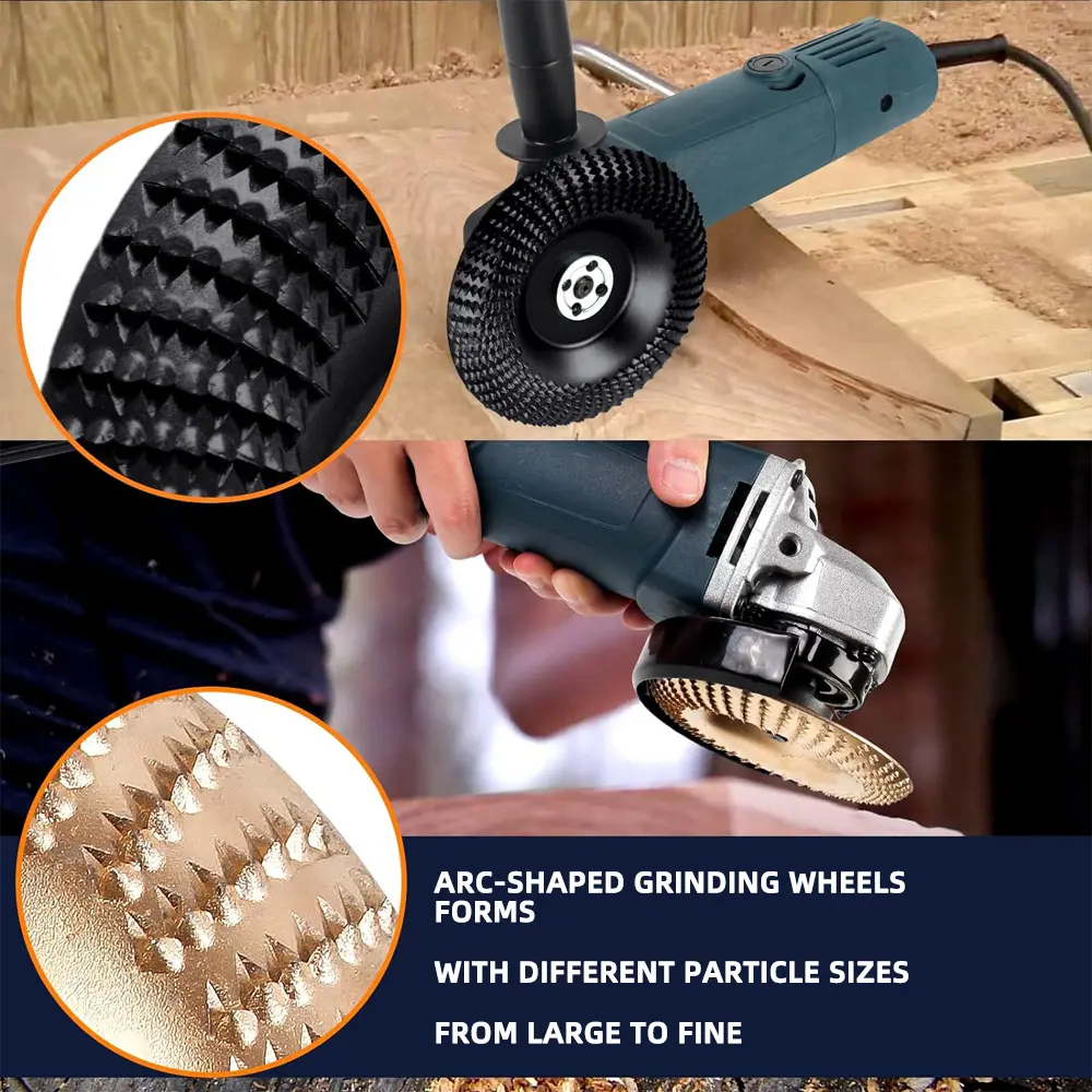 5 Pcs Wood Grinding Polishing Wheel Rotary Disc Angle Grinder Wood Carving Set Sanding Wood Tool Abrasive Disc Tools for Cutting
