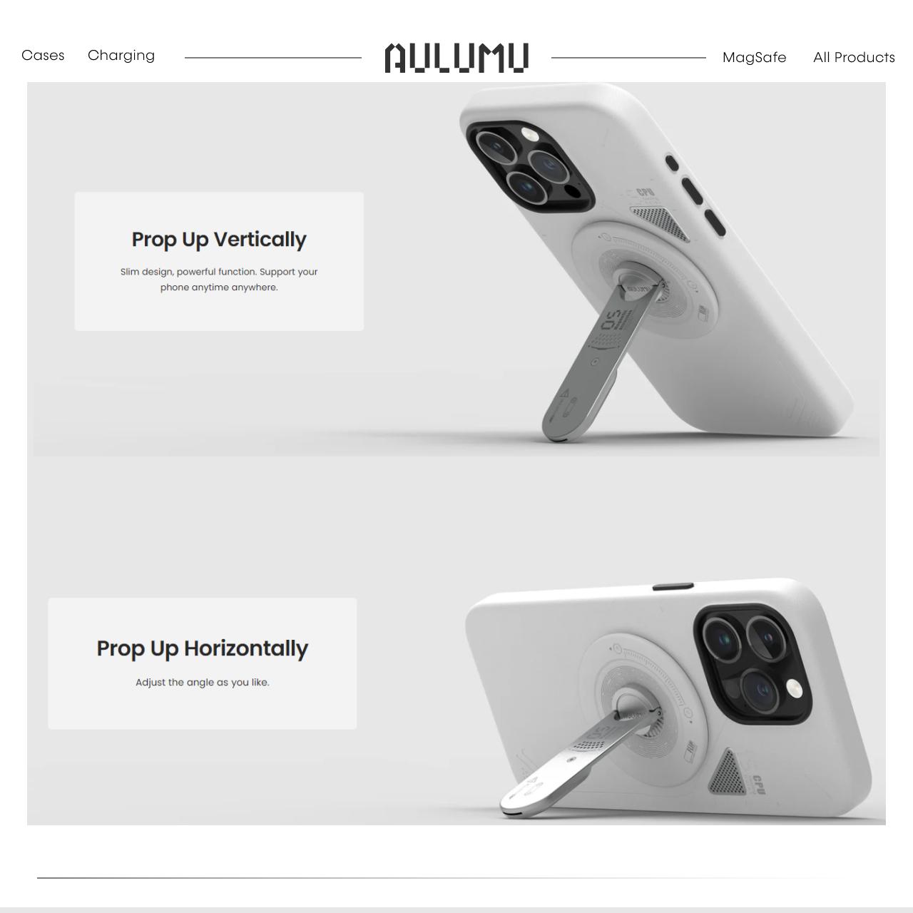 Aulumu Phone Kickstand 4-in-1 Magsafe with Box Opener - Black UA-G05-BK