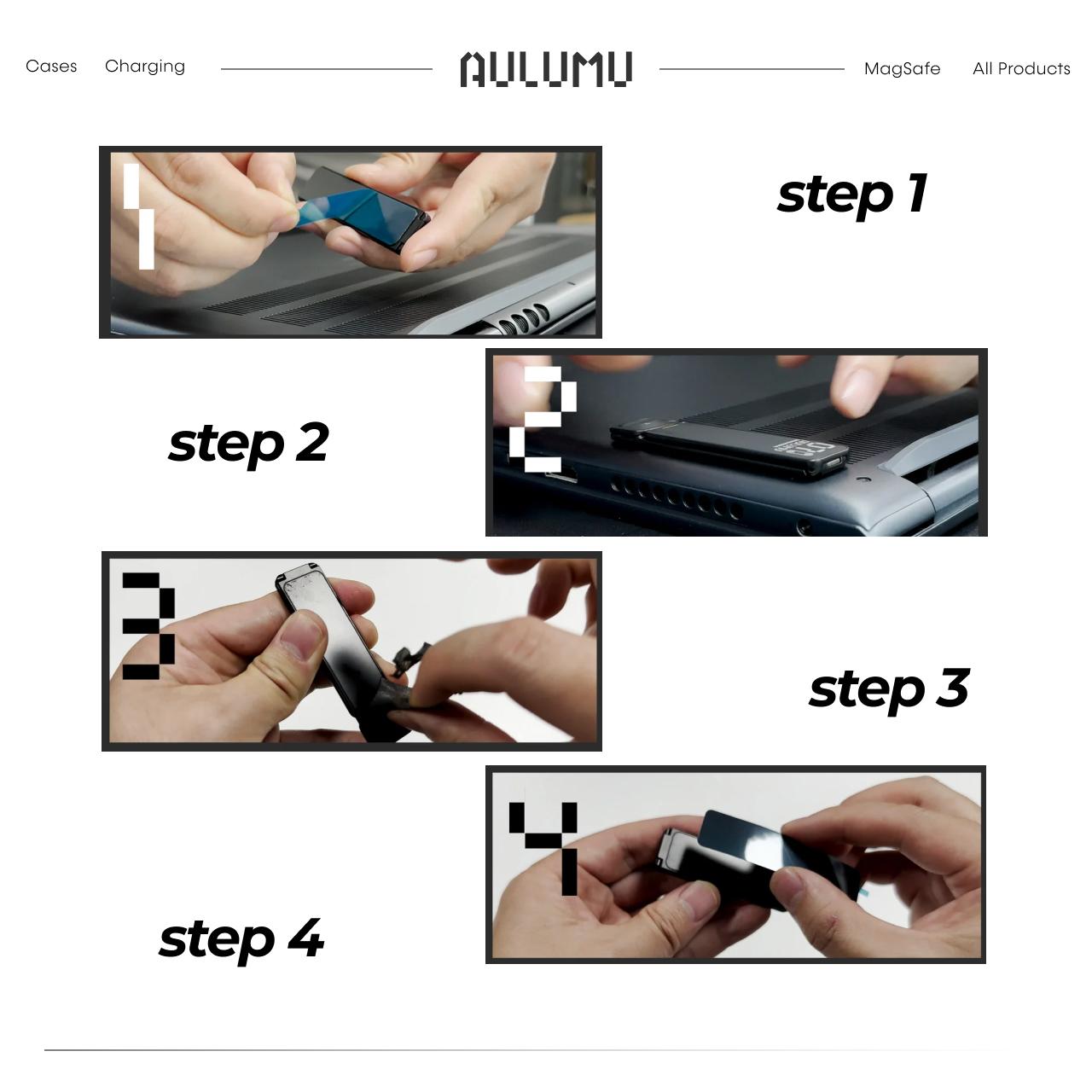 Aulumu POP-UP Laptop Kickstand - Black UA-G07-BK