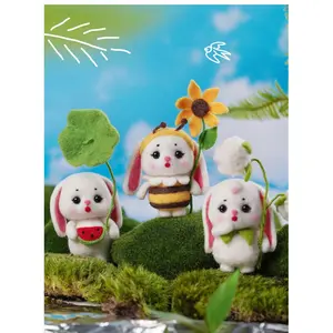 Parling Laris! Diy Kit Animal Needle Felting Wool Kit Wool Felting - Penguin Series Kerajinan Tangan Binatang Felt Discount