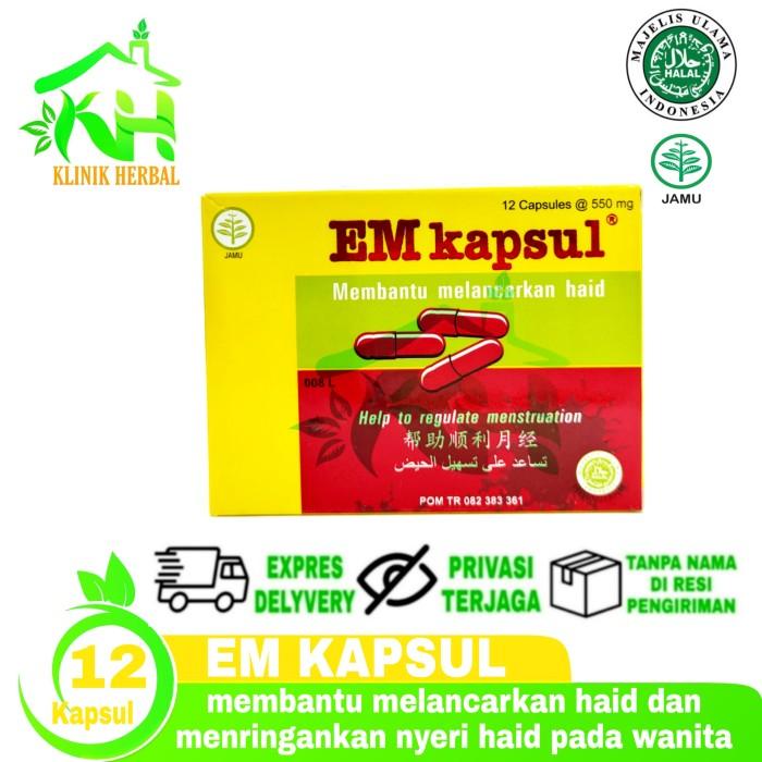 BerkahSehat- EM Kapsul/M Kapsul isi 12 - Obat Melancarkan Haid Mens