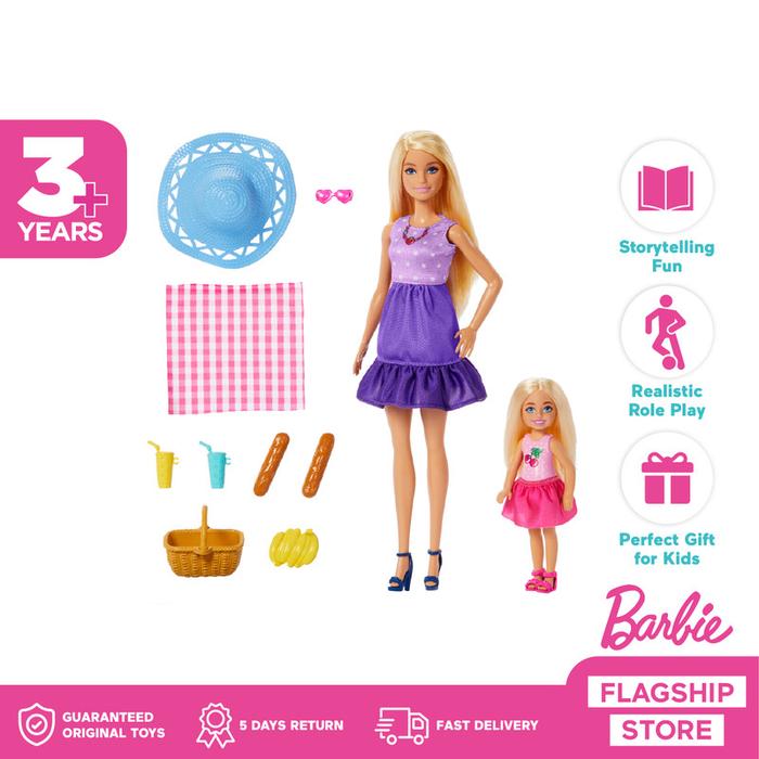 Gambar [CLEARANCE SALE 12.12] Barbie Family & Friends Dolls Picnic Theme Playset -Mainan Boneka Anak dari Barbie Indonesia Kota Tangerang Tokopedia