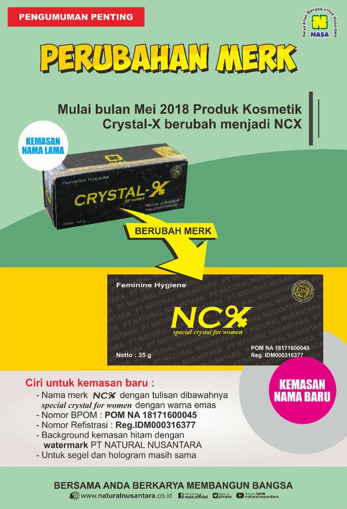 BerkahSehat- New Crystal X Original NASA