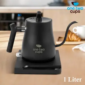 Teko Listrik Leher Angsa Pemanas Air 1 Liter Kettle Electric One Two Cups HR462 Pot Base