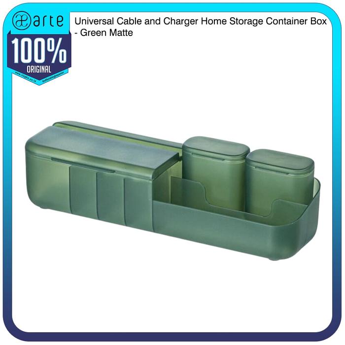 Gambar Arte Universal Cable and Charger Home Storage Container Box Green Matte Storage Tempat Simpan Charger Desk Organizer Perapih Cable Management Meja Rak Alat Tulis Make Up Kosmetik dari Official Ringke Partner Kota Administrasi Jakarta Utara Tokopedia