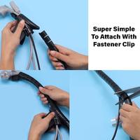Gambar Arte Universal Big Spiral Cable Management Adjustable 28mm 5m with Fastener Clip Black Kabel Spiral Wrapping Pelindung Perapih Pembungkus Kabel Organizer Tube dengan Pengait otomatis Cable Management Under Desk dari Official Ringke Partner Kota Administrasi Jakarta Utara 3 Tokopedia