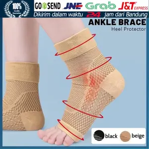2Pcs Ankle Compression Support Brace Pelindung Support Kaki | Ankle Compression FOOT Sleeve Dekker Tumit