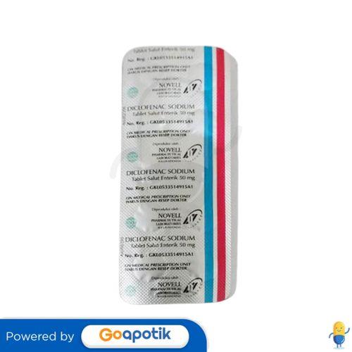 DICLOFENAC SODIUM NOVELL 50 MG STRIP 10 TABLET