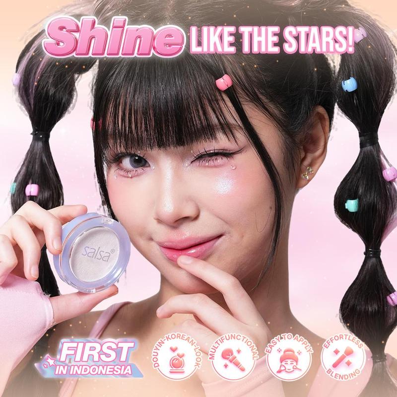 SALSA Galaxy Highlighter – Highlighter | Make Up Douyin Korea | MakeUp | Shimmer | Perona Kilau | High Pigmented 2