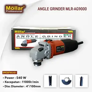 MOLLAR AG9000 Mesin Gerinda Tangan 4" Angle Grinder 100 mm 540 Watt Original