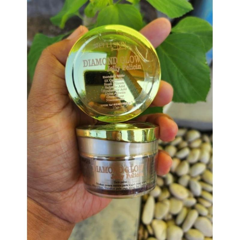 (TERLARIS) DIAMOND GOLD JELLY PELICIN REFLISKIN NEW