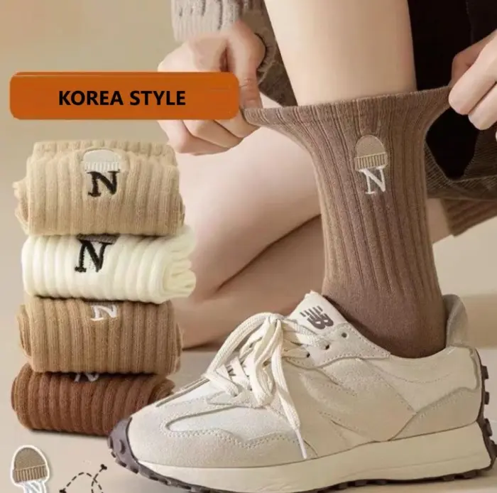 KK310 Kaos Kaki Wanita Panjang Korea Retro N Style Women Socks 2