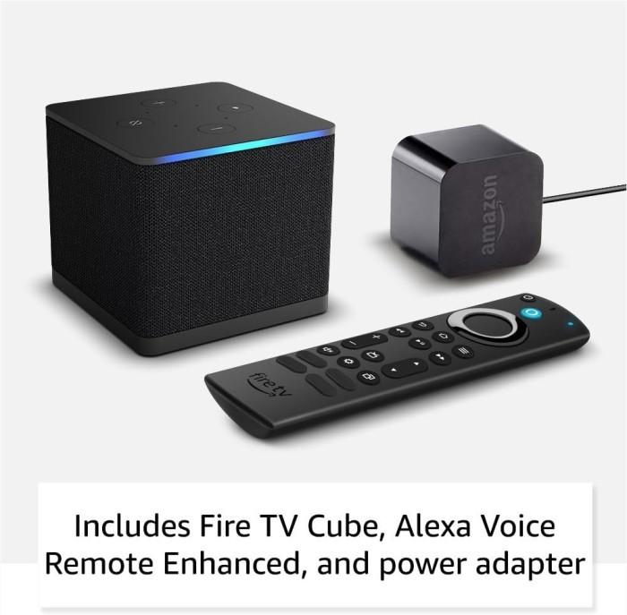 Amazon Fire TV Cube 3rd Gen 2022, Hands-free 4K ultra HD streaming with Alexa, free and live TV, smart home control