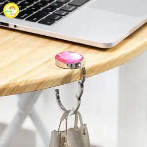 Akrilik Bulat Premium Bag Hanger Hook Kait Magnetik Lucu Gantungan Tas Untuk Meja