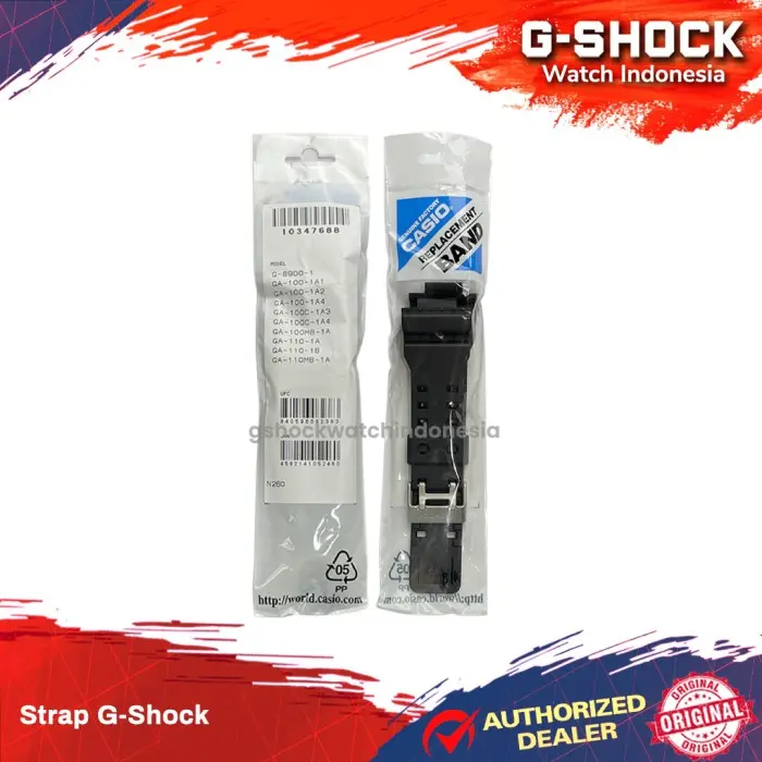 Tali Strap G-Shock GA-100 GA100 GA-110 GA110 GA-120 GD-100 Original Watch Black Jam 3