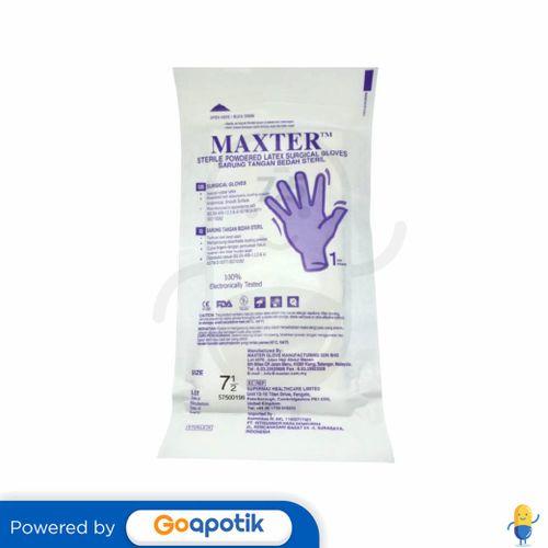 Gambar MAXTER SURGICAL GLOVES STERILE NO. 7.5 dari Apotek Yasfi by GoApotik Kab. Bekasi Tokopedia