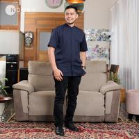 Gambar Nobby Men Baju Kemeja Koko Pria Koleksi Lebaran 2025 Regular Short Mandarin Lengan Pendek Bahan Katun Dobby Nala RSM - Biru, XL dari Nobby_NEW Kota Tangerang Selatan 4 Tokopedia