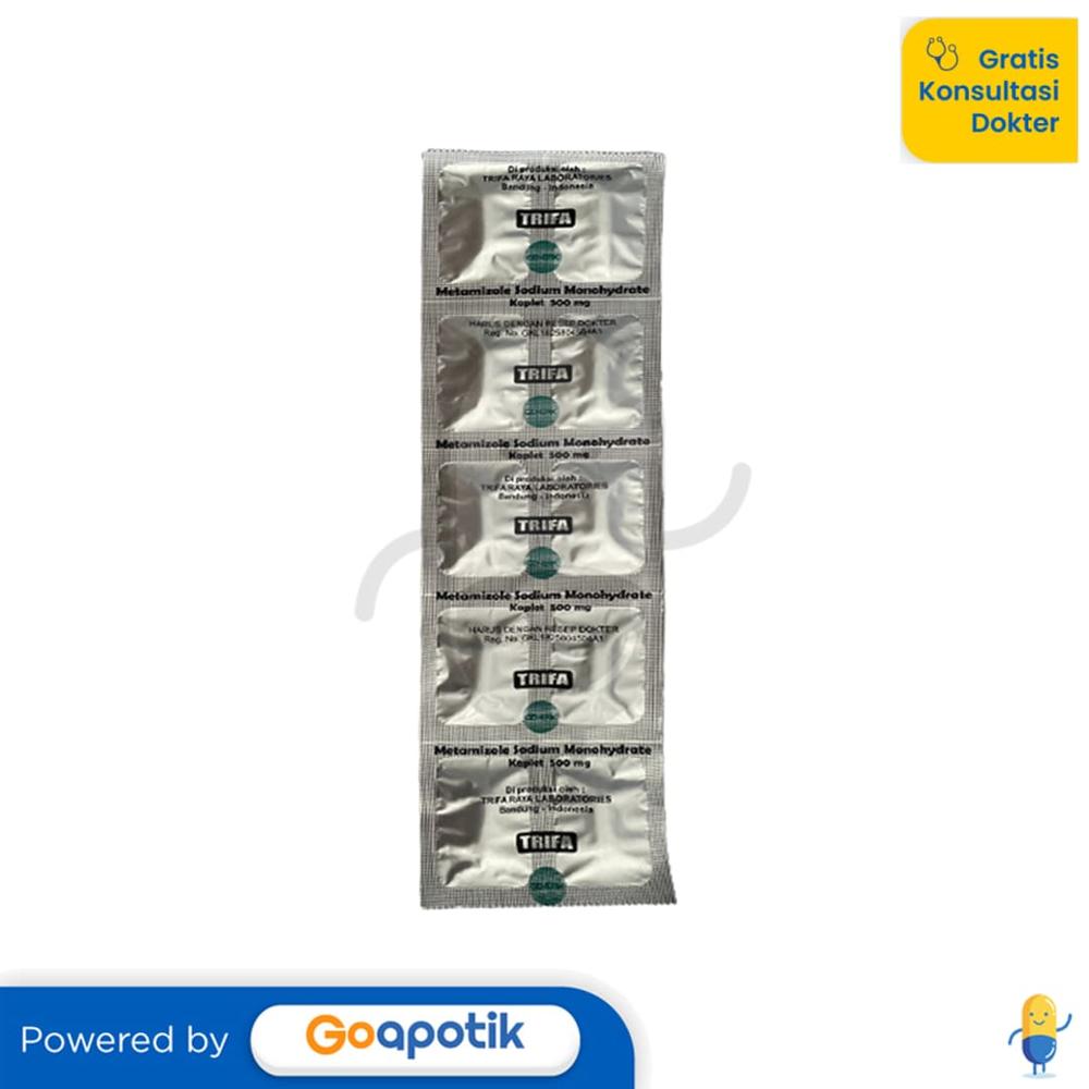 METAMIZOLE SODIUM MONOHYDRATE TRIFA 500 MG STRIP 10 KAPLET