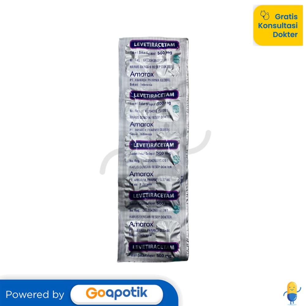 LEVETIRACETAM AMAROX 500 MG STRIP 10 TABLET