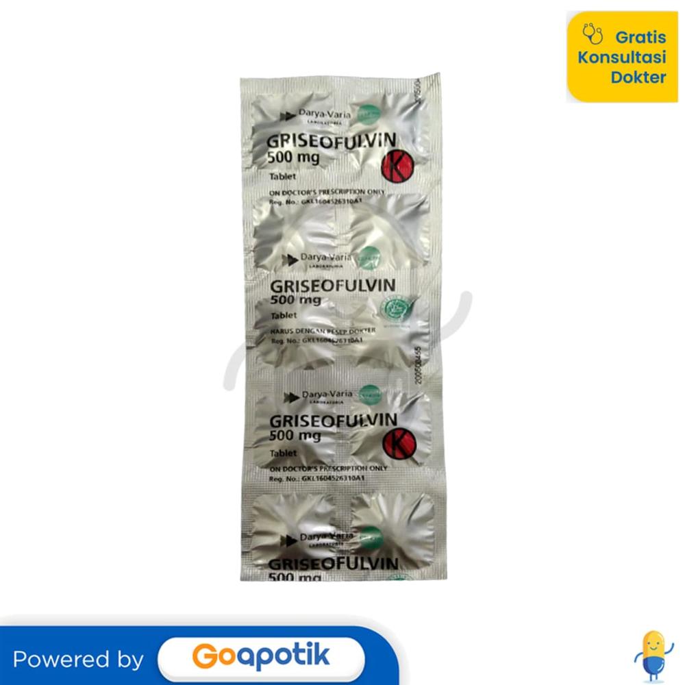 GRISEOFULVIN DARYA VARIA 500 MG STRIP 10 TABLET