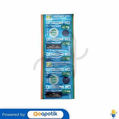CETIRIZINE HEXPHARM 10 MG STRIP 10 TABLET