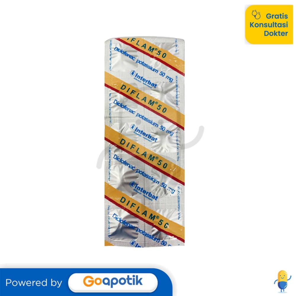 DIFLAM 50 MG STRIP 10 TABLET